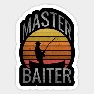 Master Baiter Funny Fisherman Papa Sticker